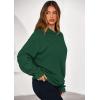 imagePRETTYGARDEN Hoodies for Women Oversized Pullover Sweatshirts 2025 Ruched Long Sleeve Casual Tops Fall Fashion Y2K ClothesDark Green