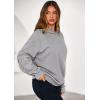imagePRETTYGARDEN Hoodies for Women Oversized Pullover Sweatshirts 2025 Ruched Long Sleeve Casual Tops Fall Fashion Y2K ClothesGrey
