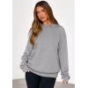 imagePRETTYGARDEN Hoodies for Women Oversized Pullover Sweatshirts 2025 Ruched Long Sleeve Casual Tops Fall Fashion Y2K ClothesGrey