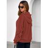 imagePRETTYGARDEN Hoodies for Women Oversized Pullover Sweatshirts 2025 Ruched Long Sleeve Casual Tops Fall Fashion Y2K ClothesRust