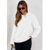 imagePRETTYGARDEN Hoodies for Women Oversized Pullover Sweatshirts 2025 Ruched Long Sleeve Casual Tops Fall Fashion Y2K ClothesWhite