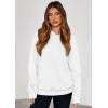 imagePRETTYGARDEN Hoodies for Women Oversized Pullover Sweatshirts 2025 Ruched Long Sleeve Casual Tops Fall Fashion Y2K ClothesWhite