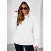 imagePRETTYGARDEN Hoodies for Women Oversized Pullover Sweatshirts 2025 Ruched Long Sleeve Casual Tops Fall Fashion Y2K ClothesWhite