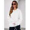 imagePRETTYGARDEN Hoodies for Women Oversized Pullover Sweatshirts 2025 Ruched Long Sleeve Casual Tops Fall Fashion Y2K ClothesWhite