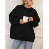 imagePRETTYGARDEN Oversized Sweatshirt for Women Fall Outfits 2025 Crewneck Long Sleeve Tops Fleece Pullover Winter ClothingBlack