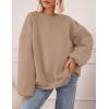 imagePRETTYGARDEN Oversized Sweatshirt for Women Fall Outfits 2025 Crewneck Long Sleeve Tops Fleece Pullover Winter ClothingCoffee