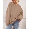 imagePRETTYGARDEN Oversized Sweatshirt for Women Fall Outfits 2025 Crewneck Long Sleeve Tops Fleece Pullover Winter ClothingCoffee