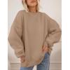 imagePRETTYGARDEN Oversized Sweatshirt for Women Fall Outfits 2025 Crewneck Long Sleeve Tops Fleece Pullover Winter ClothingCoffee