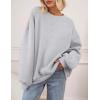 imagePRETTYGARDEN Oversized Sweatshirt for Women Fall Outfits 2025 Crewneck Long Sleeve Tops Fleece Pullover Winter ClothingGrey