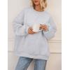 imagePRETTYGARDEN Oversized Sweatshirt for Women Fall Outfits 2025 Crewneck Long Sleeve Tops Fleece Pullover Winter ClothingGrey
