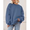 imagePRETTYGARDEN Oversized Sweatshirt for Women Fall Outfits 2025 Crewneck Long Sleeve Tops Fleece Pullover Winter ClothingGrey Blue