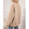 imagePRETTYGARDEN Oversized Sweatshirt for Women Fall Outfits 2025 Crewneck Long Sleeve Tops Fleece Pullover Winter ClothingKhaki
