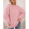 imagePRETTYGARDEN Oversized Sweatshirt for Women Fall Outfits 2025 Crewneck Long Sleeve Tops Fleece Pullover Winter ClothingPink