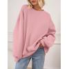 imagePRETTYGARDEN Oversized Sweatshirt for Women Fall Outfits 2025 Crewneck Long Sleeve Tops Fleece Pullover Winter ClothingPink