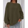 imagePRETTYGARDEN Sweatshirt for Women Oversized Crewneck Long Sleeve Pullover Fleece Top 2025 Fall Winter Fashion Outfits ClothesArmy Green
