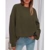 imagePRETTYGARDEN Sweatshirt for Women Oversized Crewneck Long Sleeve Pullover Fleece Top 2025 Fall Winter Fashion Outfits ClothesArmy Green