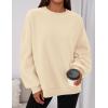 imagePRETTYGARDEN Sweatshirt for Women Oversized Crewneck Long Sleeve Pullover Fleece Top 2025 Fall Winter Fashion Outfits ClothesBeige
