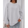 imagePRETTYGARDEN Sweatshirt for Women Oversized Crewneck Long Sleeve Pullover Fleece Top 2025 Fall Winter Fashion Outfits ClothesGrey