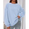 imagePRETTYGARDEN Sweatshirt for Women Oversized Crewneck Long Sleeve Pullover Fleece Top 2025 Fall Winter Fashion Outfits ClothesLight Blue