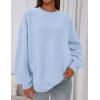 imagePRETTYGARDEN Sweatshirt for Women Oversized Crewneck Long Sleeve Pullover Fleece Top 2025 Fall Winter Fashion Outfits ClothesLight Blue