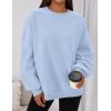 imagePRETTYGARDEN Sweatshirt for Women Oversized Crewneck Long Sleeve Pullover Fleece Top 2025 Fall Winter Fashion Outfits ClothesLight Blue