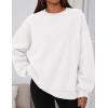 imagePRETTYGARDEN Sweatshirt for Women Oversized Crewneck Long Sleeve Pullover Fleece Top 2025 Fall Winter Fashion Outfits ClothesWhite