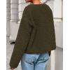 imagePRETTYGARDEN Womens 2025 Fall Fashion Clothes Trendy Fleece Sherpa Cropped Jackets Buttons Warm Casual Winter Faux Fur CoatsArmy Green