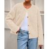 imagePRETTYGARDEN Womens 2025 Fall Fashion Clothes Trendy Fleece Sherpa Cropped Jackets Buttons Warm Casual Winter Faux Fur CoatsBeige
