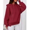 imagePRETTYGARDEN Womens 2025 Fall Fashion Oversized Hoodies Sweatshirt Fleece Long Sleeve Going Out Tops Trendy Winter ClothingBurgundy