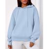 imagePRETTYGARDEN Womens 2025 Fall Fashion Oversized Hoodies Sweatshirt Fleece Long Sleeve Going Out Tops Trendy Winter ClothingLight Blue