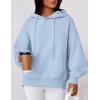 imagePRETTYGARDEN Womens 2025 Fall Fashion Oversized Hoodies Sweatshirt Fleece Long Sleeve Going Out Tops Trendy Winter ClothingLight Blue