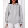 imagePRETTYGARDEN Womens 2025 Fall Fashion Oversized Hoodies Sweatshirt Fleece Long Sleeve Going Out Tops Trendy Winter ClothingLight Grey