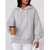 imagePRETTYGARDEN Womens 2025 Fall Fashion Oversized Hoodies Sweatshirt Fleece Long Sleeve Going Out Tops Trendy Winter ClothingLight Grey