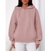 imagePRETTYGARDEN Womens 2025 Fall Fashion Oversized Hoodies Sweatshirt Fleece Long Sleeve Going Out Tops Trendy Winter ClothingPink