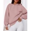 imagePRETTYGARDEN Womens 2025 Fall Fashion Oversized Hoodies Sweatshirt Fleece Long Sleeve Going Out Tops Trendy Winter ClothingPink