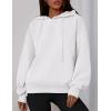 imagePRETTYGARDEN Womens 2025 Fall Fashion Oversized Hoodies Sweatshirt Fleece Long Sleeve Going Out Tops Trendy Winter ClothingWhite