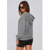 imagePRETTYGARDEN Womens 2025 Fall Hooded Sweatshirts Long Sleeve Half Zip Cropped Hoodies Pullover Winter Fashion ClothesDark Grey