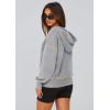 imagePRETTYGARDEN Womens 2025 Fall Hooded Sweatshirts Long Sleeve Half Zip Cropped Hoodies Pullover Winter Fashion ClothesGrey