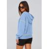 imagePRETTYGARDEN Womens 2025 Fall Hooded Sweatshirts Long Sleeve Half Zip Cropped Hoodies Pullover Winter Fashion ClothesSky Blue