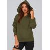 imagePRETTYGARDEN Womens 2025 Fall Hooded Sweatshirts Long Sleeve Half Zip Cropped Hoodies Pullover Winter Fashion ClothesStyle 2army Green