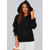 imagePRETTYGARDEN Womens 2025 Fall Hooded Sweatshirts Long Sleeve Half Zip Cropped Hoodies Pullover Winter Fashion ClothesStyle 2black