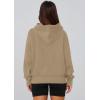 imagePRETTYGARDEN Womens 2025 Fall Hooded Sweatshirts Long Sleeve Half Zip Cropped Hoodies Pullover Winter Fashion ClothesStyle 2khaki