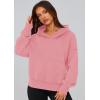 imagePRETTYGARDEN Womens 2025 Fall Hooded Sweatshirts Long Sleeve Half Zip Cropped Hoodies Pullover Winter Fashion ClothesStyle 2pink