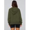 imagePRETTYGARDEN Womens 2025 Fall Hooded Sweatshirts Long Sleeve Half Zip Cropped Hoodies Pullover Winter Fashion ClothesStyle 3army Green