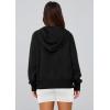 imagePRETTYGARDEN Womens 2025 Fall Hooded Sweatshirts Long Sleeve Half Zip Cropped Hoodies Pullover Winter Fashion ClothesStyle 3black