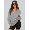 imagePRETTYGARDEN Womens 2025 Fall Hooded Sweatshirts Long Sleeve Half Zip Cropped Hoodies Pullover Winter Fashion ClothesStyle 3grey