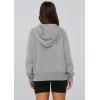 imagePRETTYGARDEN Womens 2025 Fall Hooded Sweatshirts Long Sleeve Half Zip Cropped Hoodies Pullover Winter Fashion ClothesStyle 3grey
