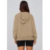 imagePRETTYGARDEN Womens 2025 Fall Hooded Sweatshirts Long Sleeve Half Zip Cropped Hoodies Pullover Winter Fashion ClothesStyle 3khaki