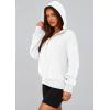 imagePRETTYGARDEN Womens 2025 Fall Hooded Sweatshirts Long Sleeve Half Zip Cropped Hoodies Pullover Winter Fashion ClothesStyle 3white