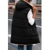 imagePRETTYGARDEN Womens 2025 Fall Reversible Long Vests Sleeveless Fleece Jacket Zip Up Hoodie Pockets Warm Coat Winter ClothingBlack